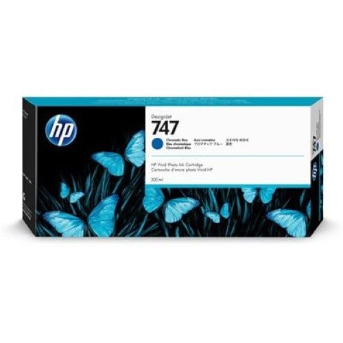 HP 747 300-ml Chromatic Blue DesignJet Ink Cartridge (P2V85A) Carousel 2