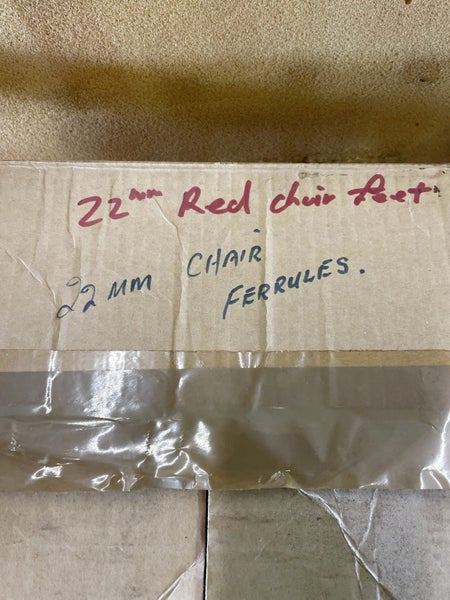 Red 22mm chair leg ferrules- bulk Carousel 2
