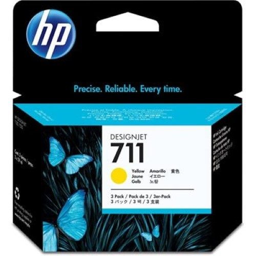 HP 711 3-pack 29-ml Yellow Ink Cartridges (CZ136A) Carousel 1