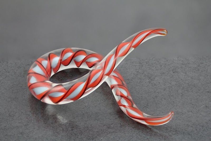 Pyrex Glass Red Blue Black Twister **Sale** Carousel 1