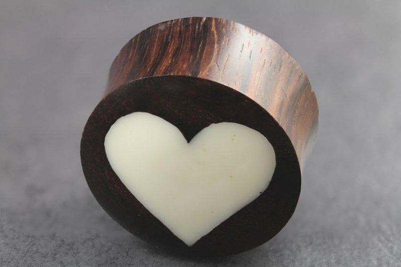 Sono Wood and Bone Heart Inlay Plugs **Sale** Carousel 1