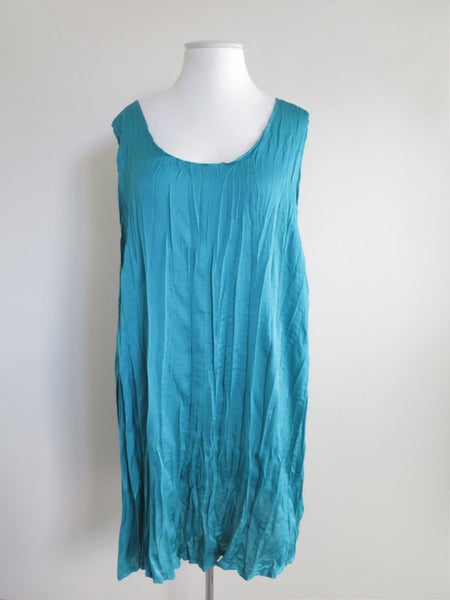 CASHEWS (NZ) *Designer Gorgeous Teal Emerald Green Crinkle Tunic Top* 24 Carousel 1