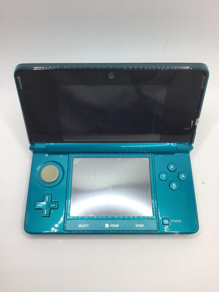 * Aqua Blue Nintendo 3DS Console w/ Case & Stylus! * Carousel 2