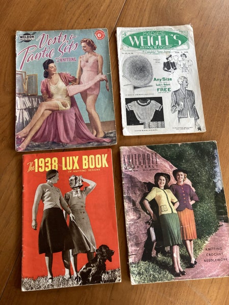 Vintage 1930s 1940s Women's Knitting Patterns Carousel 1