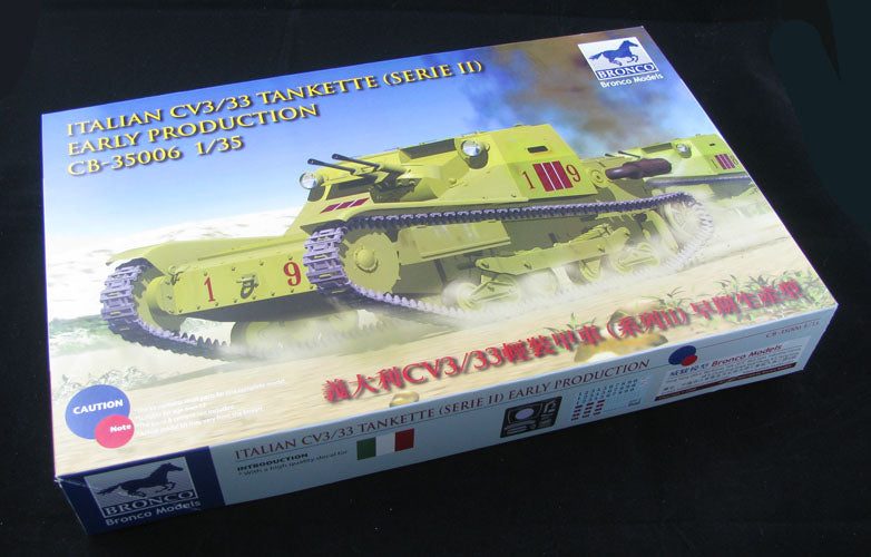 Bronco 1/35 Scale Italian CV3/33 Tankette Serie II Early Production Plastic M...64213673724801110