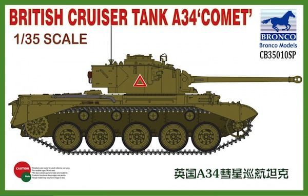 Bronco 1/35 Scale British Cruiser Tank A34 Comet Plastic Model Kit CB35010SP64211566244225110