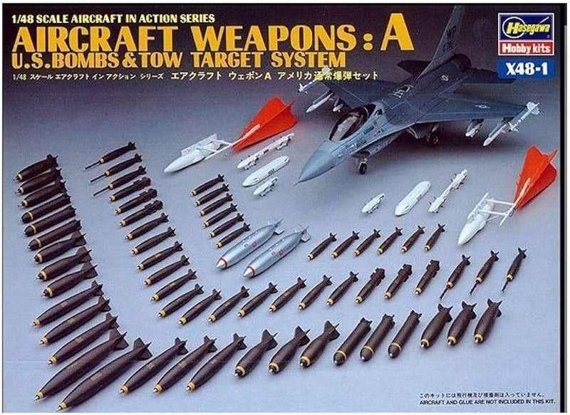Hasegawa 1/48 Aircraft Weapons: A U.S. Bombs & Tow Target System (No. X48-1)64288123710979110
