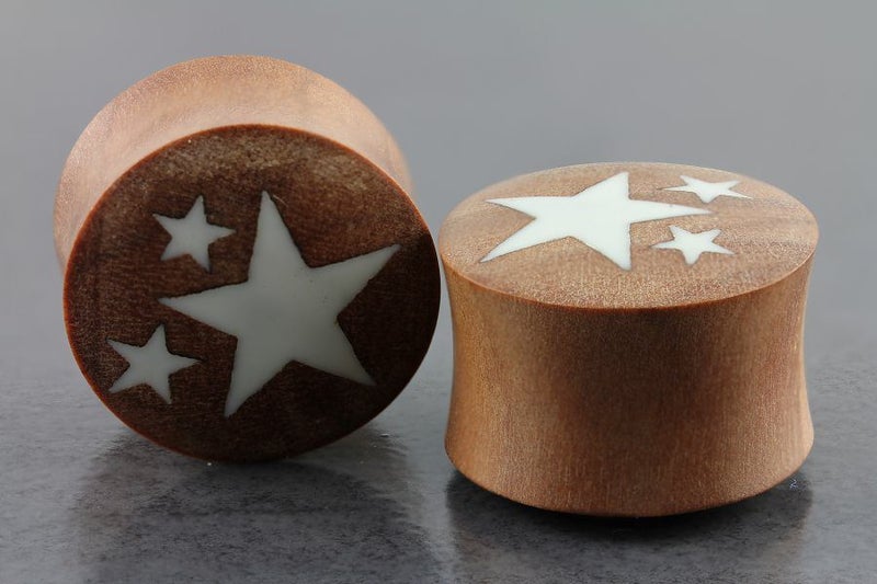 Saba Wood and Bone Star Organic Plugs Carousel 1