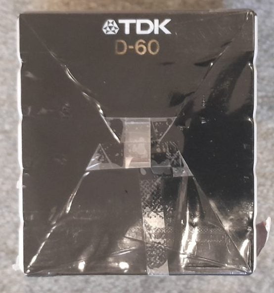 5-Pack TDK D-60 min Blank Audio Cassette Tapes (Sealed but Ripped Wrapper) Carousel 5