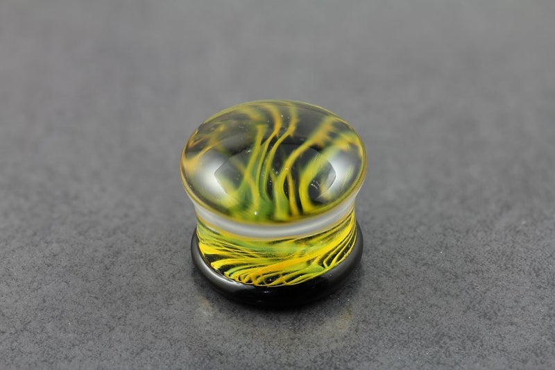 Yellow Black Glass Flared Plugs **Sale** Carousel 1