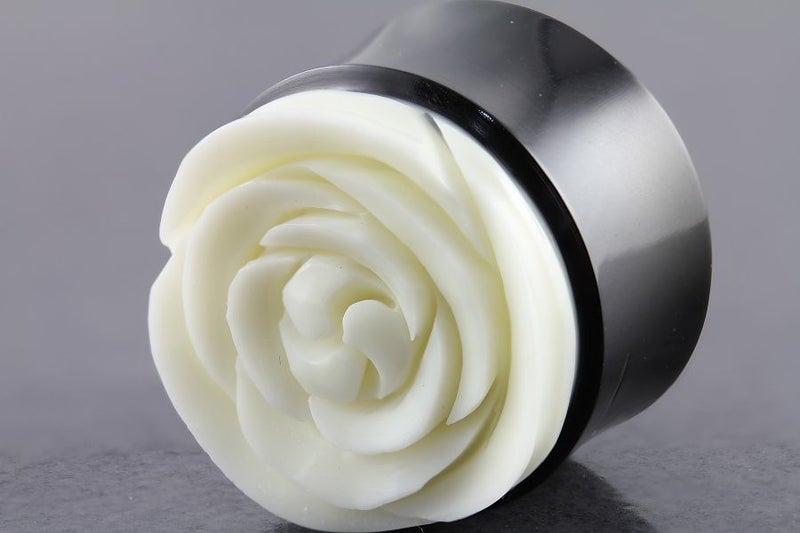 Horn and Carved Bone Flower Plugs **Sale** Carousel 1