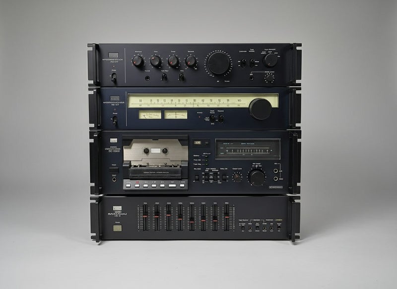 Vintage Sansui AU-317, TU-217, SC-3330, SE-5 Stereo System Stack Carousel 1