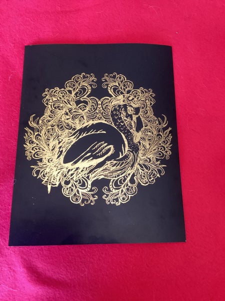 Foil Art- Gold Swan Carousel 1