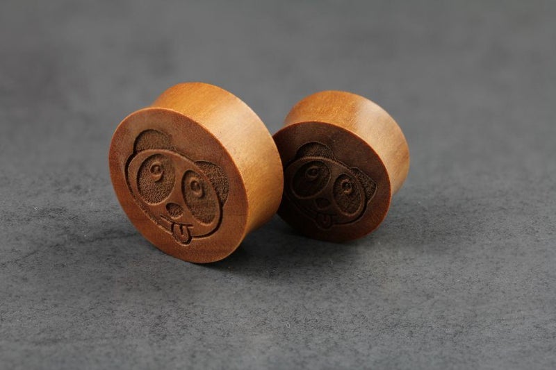 Panda Face Wooden Plugs **Sale** Carousel 1