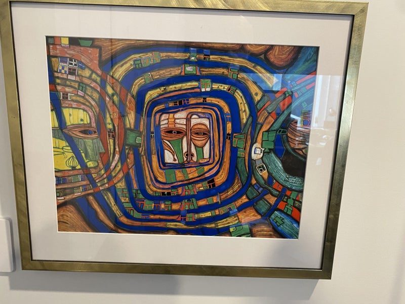 Framed Hundertwasser print Carousel 1