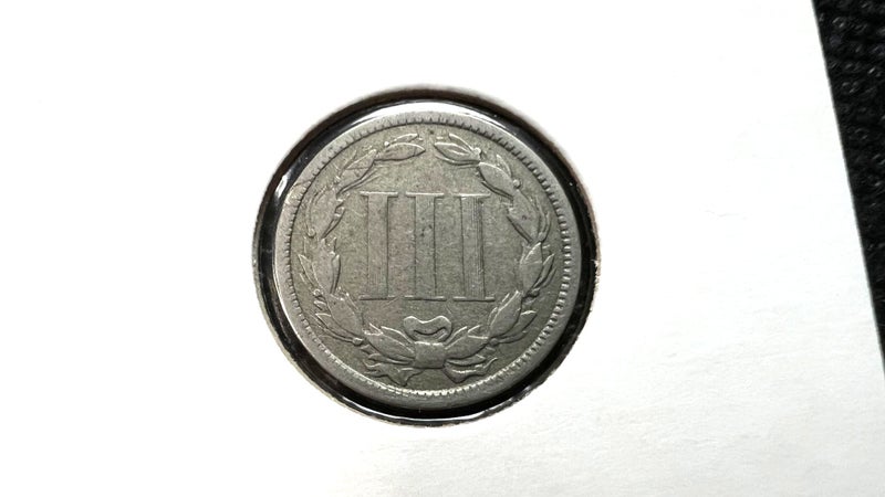 1873 USA Three Cent Nickel Coin – Fine to Very Fine - Lot F77 Carousel 3