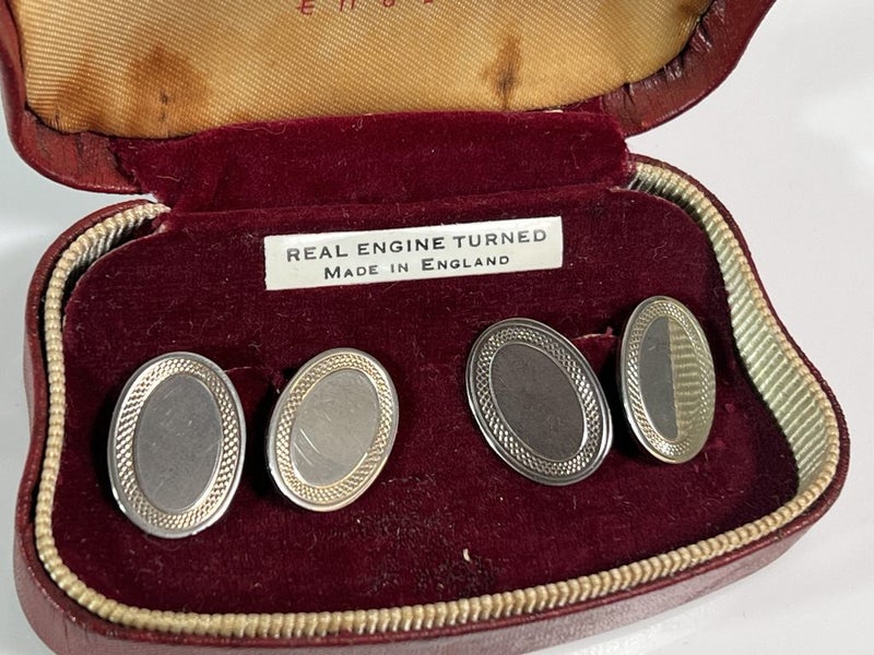 Vintage Stratton Cufflinks Set: 1961 Gifted Engraved Keepsake Carousel 2