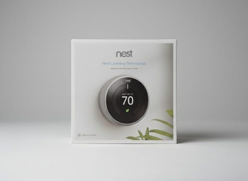 Google Nest Learning Thermostat (3rd Gen Model A0013) - Stainless Steel Carousel 1