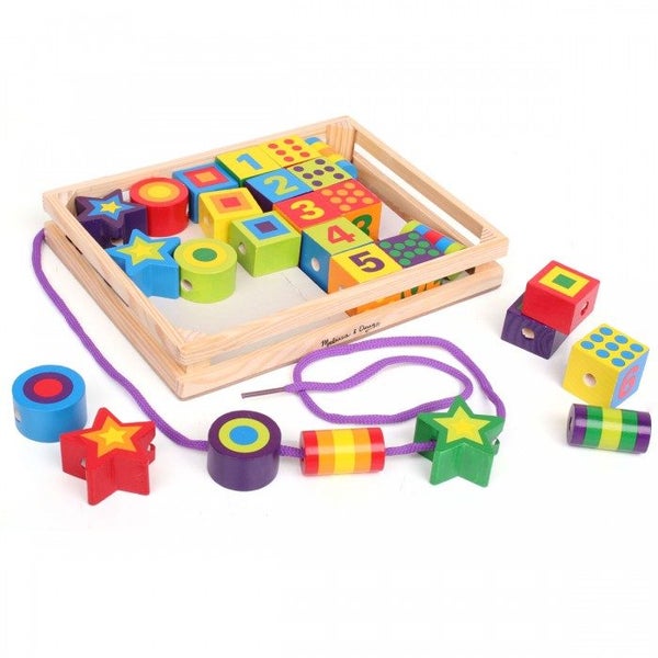 Wooden 27-Piece Lacing Beads in a Box Carousel 1