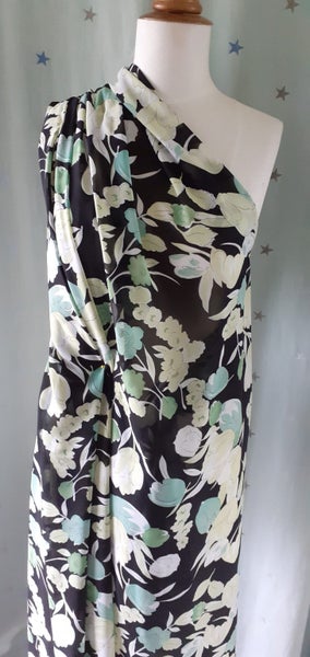 Green Floral Chiffon Carousel 1