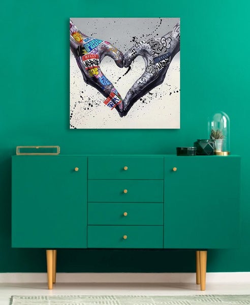 Framed $1 RESERVE 1 Panel Canvas Art Print - Pop Art Carousel 2
