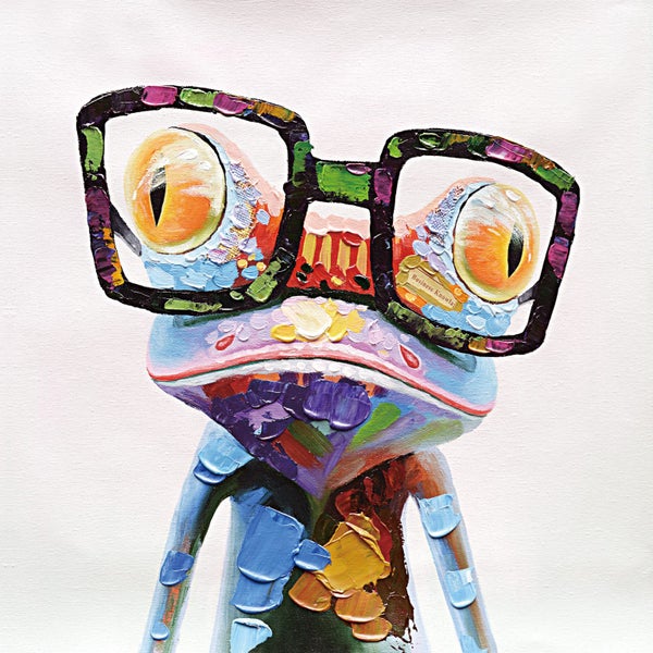Framed $1 RESERVE 1 Panel Canvas Art Print - Arrogant Frog Carousel 1