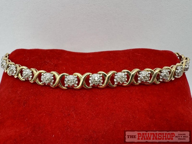9ct Yellow Gold Diamond Cluster Bracelet ~ $3,500! Carousel 1