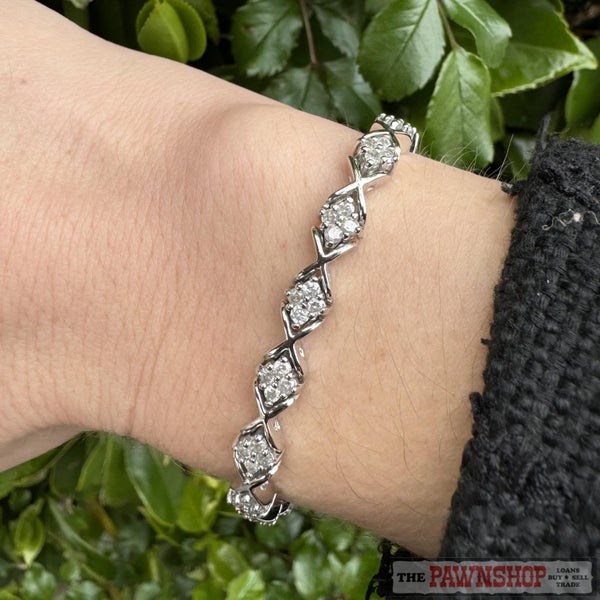 14ct White Gold 2.0ct TDW Diamond Bracelet ~ $14,000! Carousel 2