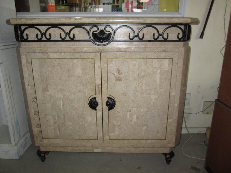 1967 AWESOME FAUX STONE SIDEBOARD/BUFFET Carousel 1