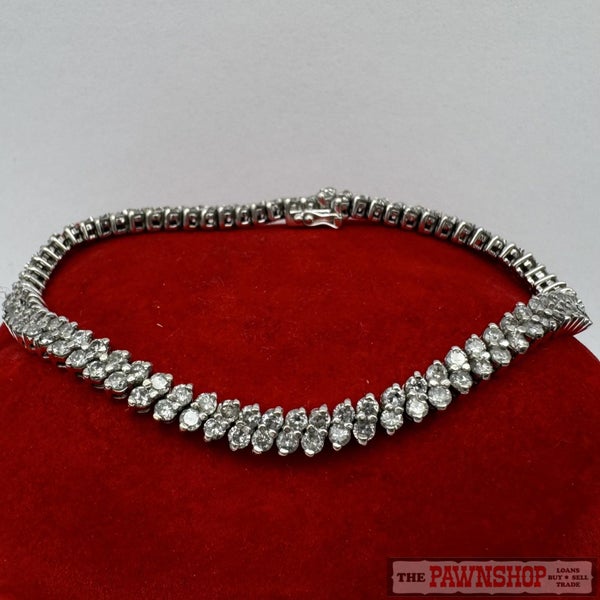 14ct White Gold 4.50ct TDW Diamond Bracelet ~ $14,500! Carousel 1