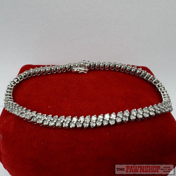14ct White Gold 4.50ct TDW Diamond Bracelet ~ $14,500! Carousel 2