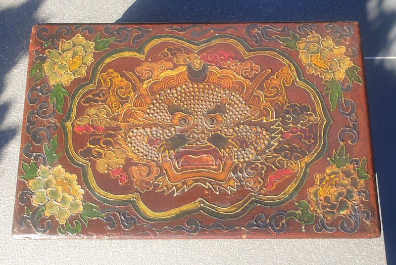 Box & 12 trays ..but for what? Japan, Kimono, Chrysanthemum, Face, Papier mache Carousel 12