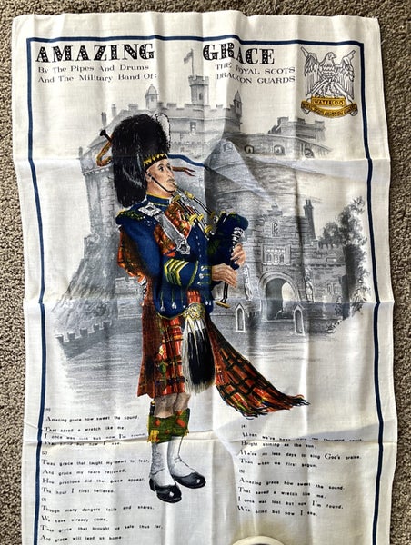 ** RETRO TEA TOWEL ** AMAZING GRACE ** PURE LINEN ** LAMONT ** Carousel 3
