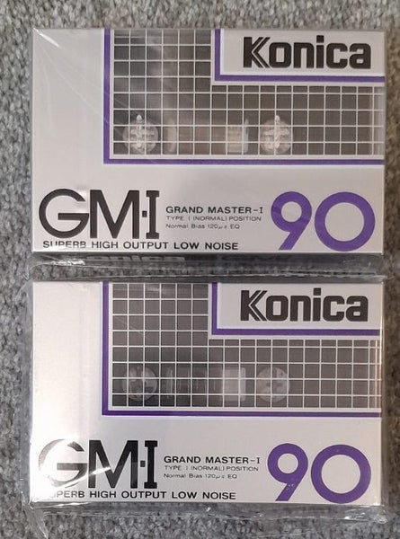 2 x Konica Grand Master -I (GM-I) 90 mins Blank Audio Cassette Tapes (Japan new) Carousel 1