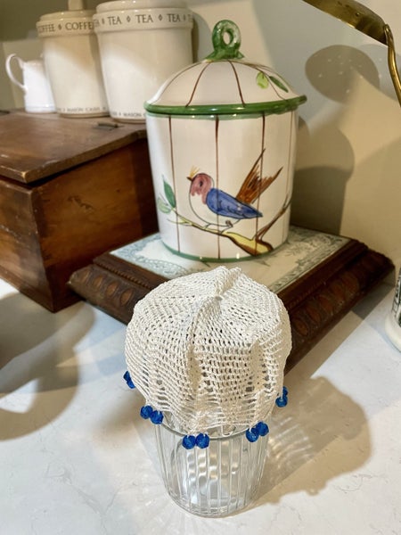 A sweet little hand crocheted jar cover Carousel 2