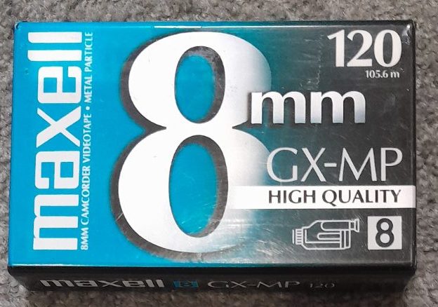 1 x 8mm Maxell GX-MP Metal Particle Blank Video Cassette Tape (New/sealed) Carousel 1