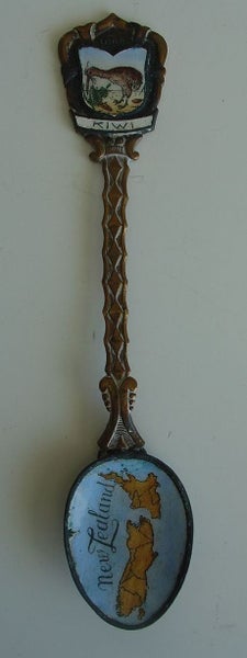 Antique Enamelled NZ Teaspoon Carousel 1