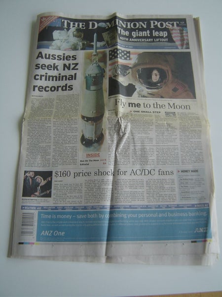 Man on Moon 40th Anniv Dominion Post + Supplement Carousel 1