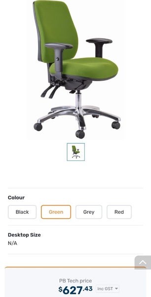 Buro Roma 24/7 executive high back chair - SS green Carousel 2