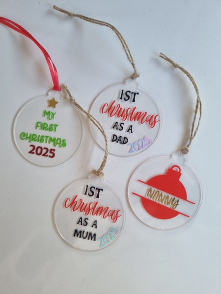 Personalised acrylic bauble Carousel 1