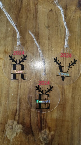 Personalised acrylic bauble Carousel 2