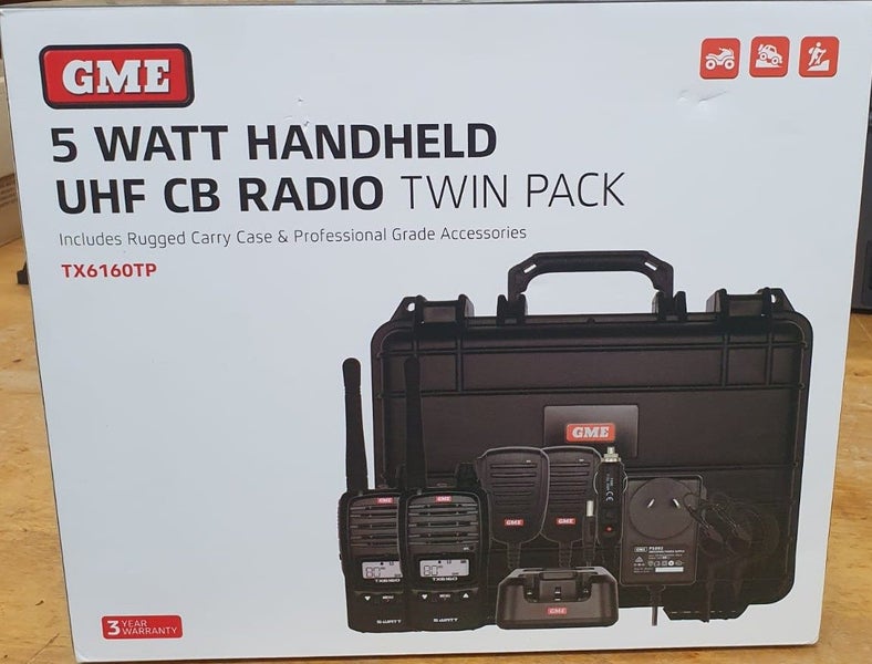 GME TX6160TP 5/1 Watt UHF CB Handheld Radio Twin Pack Carousel 1