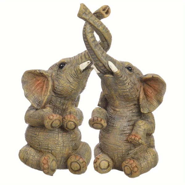 NNEOBA Adorable Elephant Couple Figurine Carousel 1