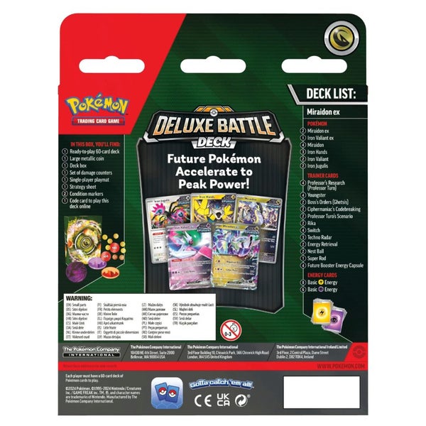 CLEARANCE BARGAIN! TWO (2x) Deluxe Battle Decks ft. Koraidon ex AND Miraidon ex Carousel 3