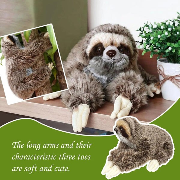NNEOBA Cute Realistic Three-Toed Sloth Plush Carousel 2