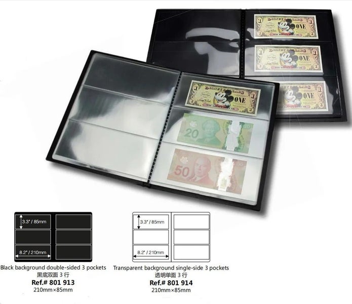 Banknote Display Album - 3 Notes per Page Carousel 2