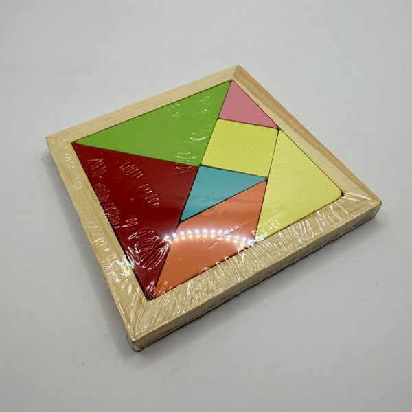 Tanagram Wooden Puzzle Board (7-Piece Set) Carousel 1