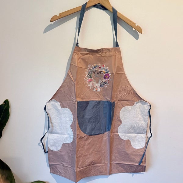 Hello Spring Embroidered Kitchen Apron Carousel 1