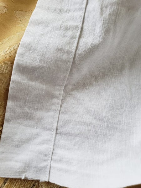Antique French linen single sheets- one pair Carousel 1