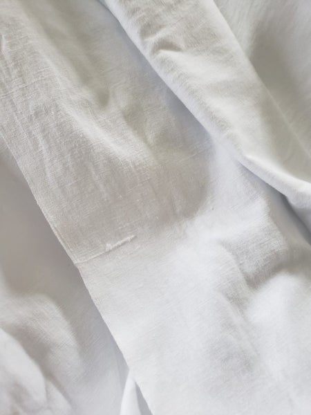 Antique French linen single sheets- one pair Carousel 2